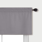 Mrs.Naturall Gray Window Valances For Small Basement Windows Rod Pocket 2 Pack Blackout Short Curtain Valances For Kitchen Bathr