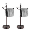 ROLABAM Bathroom Hand Towel Holder with Crystal Ball, Countertop Towel Holder Stand 15.7    H, Stainless Steel Classic Vintage H