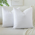 Otostar Velvet Soft Decorative Throw Pillow Covers 24 X 24 Inch Solid Square Cushion Case Home Decor Pillow Covers For Couch Sofa Living Room Bedroom Decorative Pillowcases Set Of 2 (Pure White)