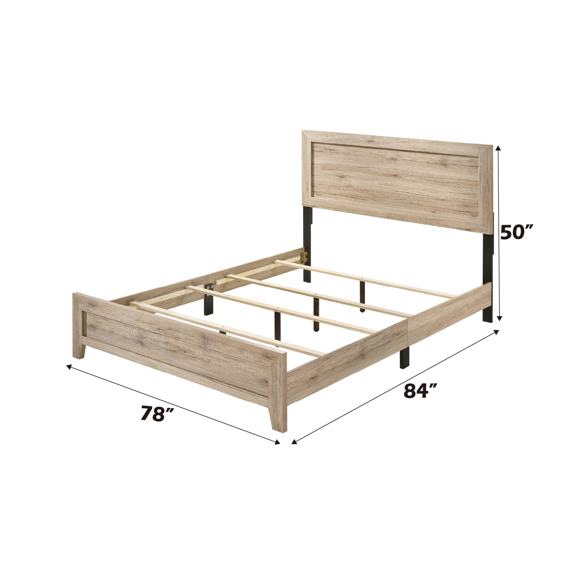 Acme Miquell Eastern King Bed in Natural