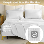 Silky Soft King Sheet Set - Luxury 4 Piece Breathable Cooling Bed Sheet & Pillowcase Set, 16'' Deep Pocket Wrinkle Free Easy Car