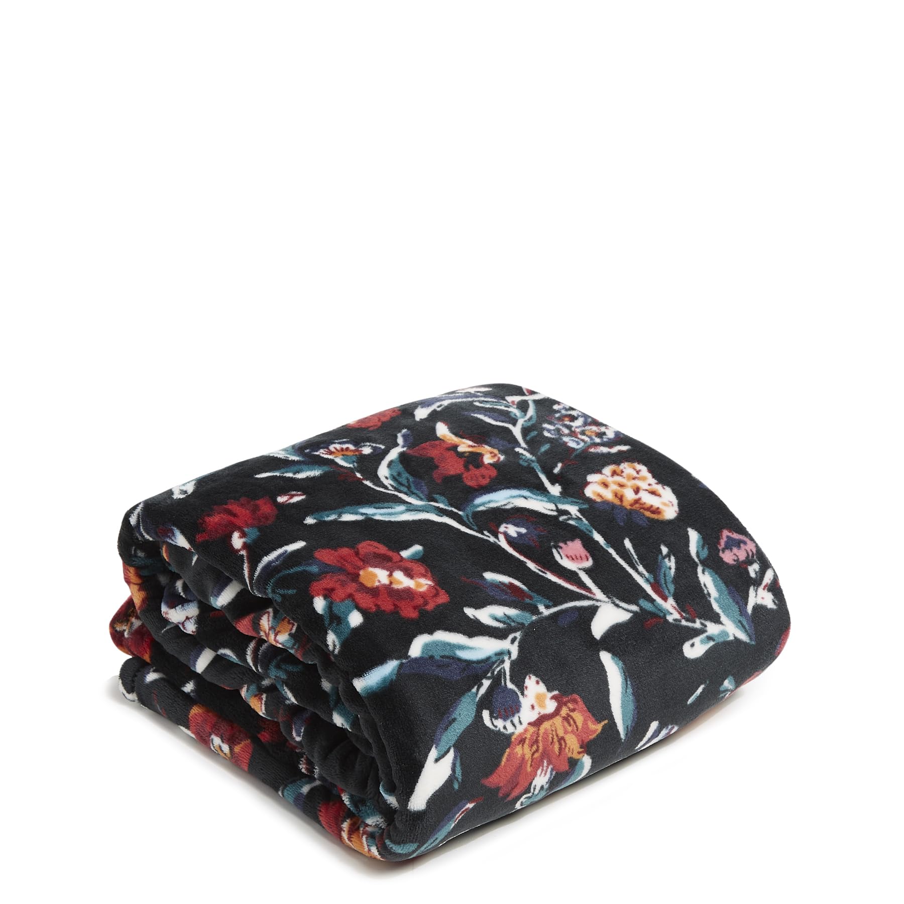 Vera Bradley Women'S Fleece Plush Throw Blanket, Perennials Noir, 80 X 50