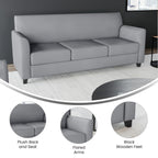Flash Furniture HERCULES Diplomat Series Gray LeatherSoft Sofa