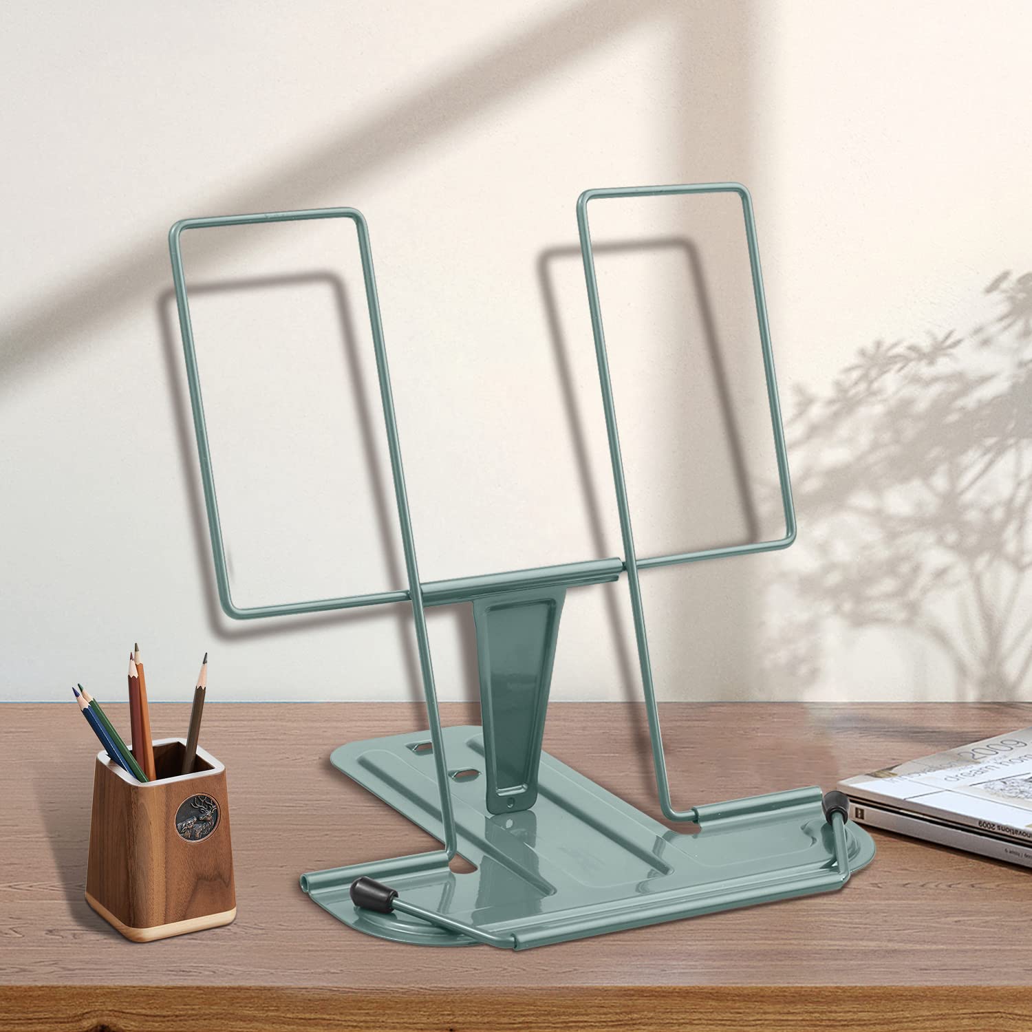 Honagu Book Stand For Reading, Adjustable Reading Rest Book Holder, Documents Holder, Sturdy Typing Stand For Recipes Textbooks
