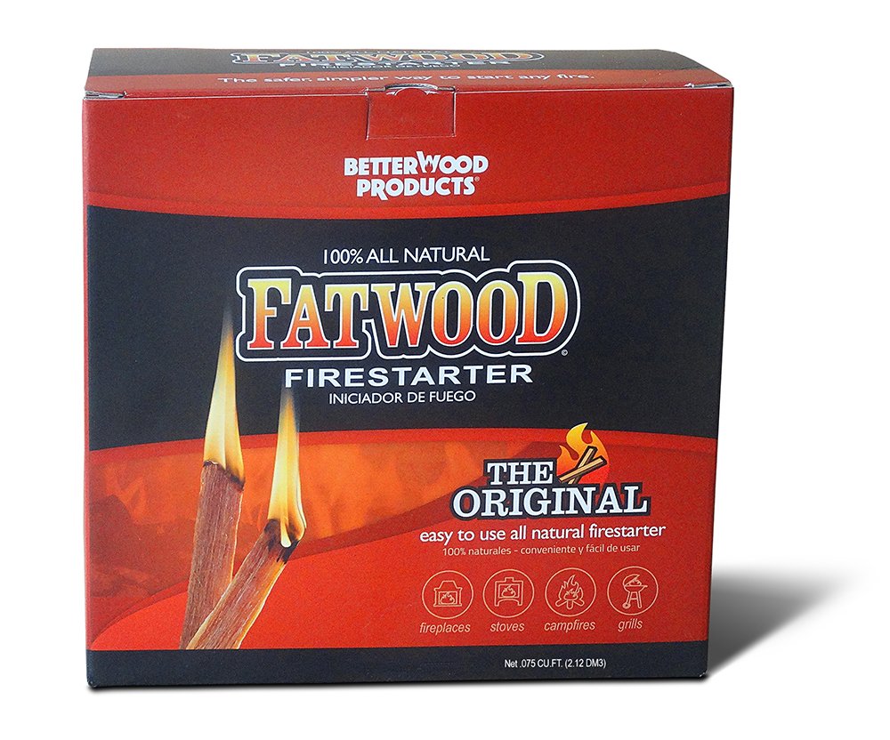 Better Wood Products Fatwood Firestarter Box, 3Pounds