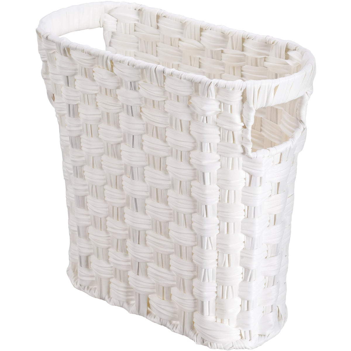Wicker Waste Basket with Builtin Handles, Multifunctional Mini Basket for Home and Office, Compact Design and Durable Construct