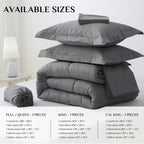 Jollyvogue Queen Comforter Set, 7-Piece Bed In A Bag Queen, Ultra-Soft Comforters Queen Size, Queen Size Comforter Sets, Goose D