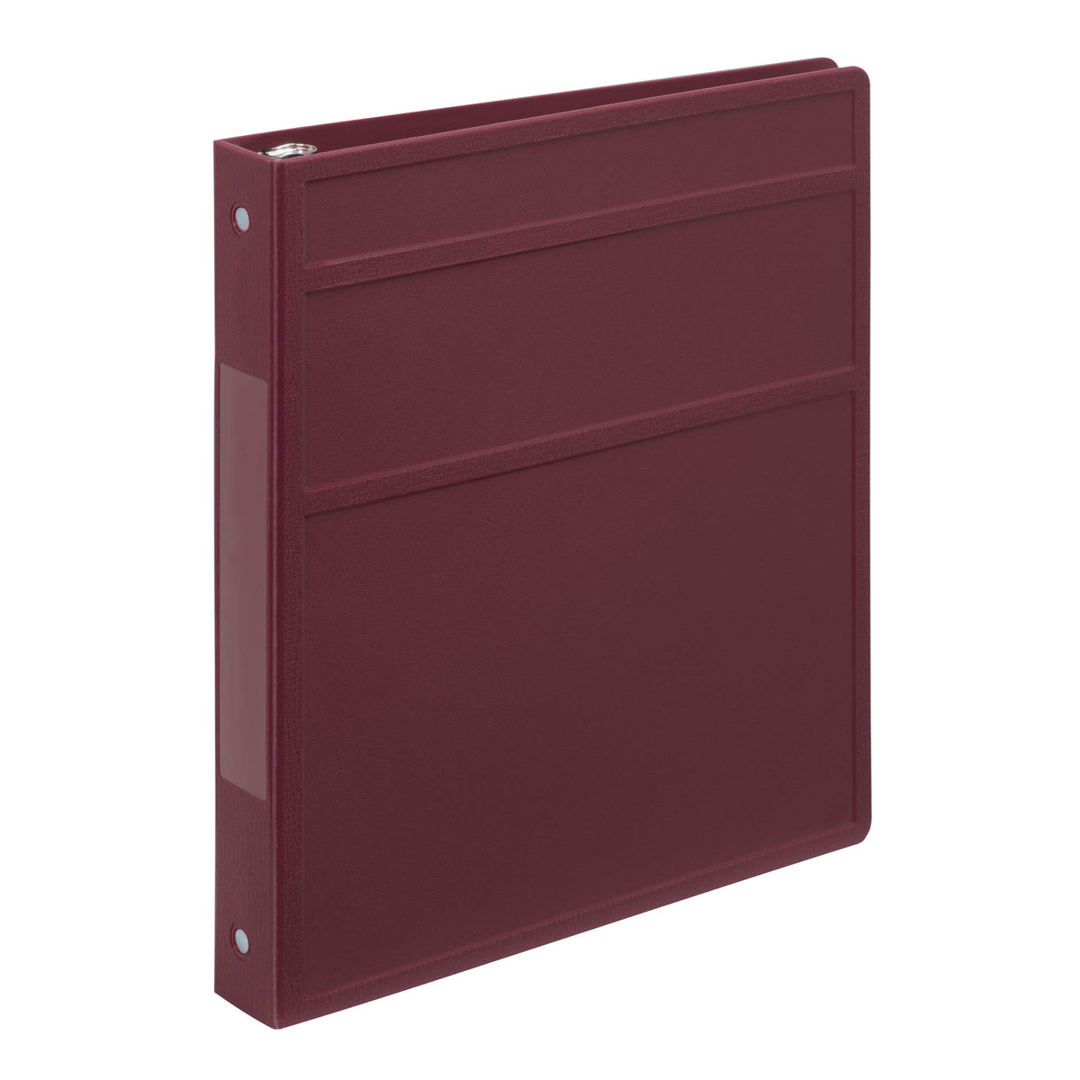 Carstens 1-Inch Heavy Duty 3-Ring Binder - Side Opening, Wine, Durable Plastic, Precision No-Gap Rings, Waterproof Cover, No Poc