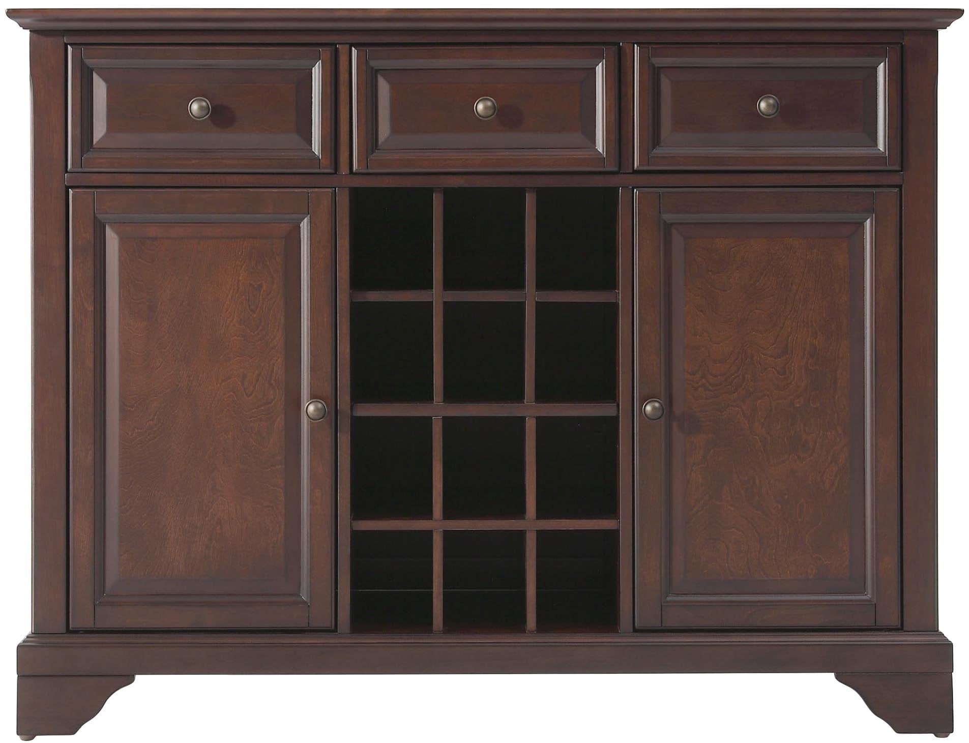 Crosley Furniture Lafayette Wine Buffet/Sideboard - Vintage Mahogany