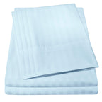 Full Size Bed Sheets - 6 Piece 1500 Supreme Collection Fine Brushed Microfiber Deep Pocket Full Sheet Set Bedding - 2 Extra Pillow Cases, Great Value, Full, Dobby Light Blue