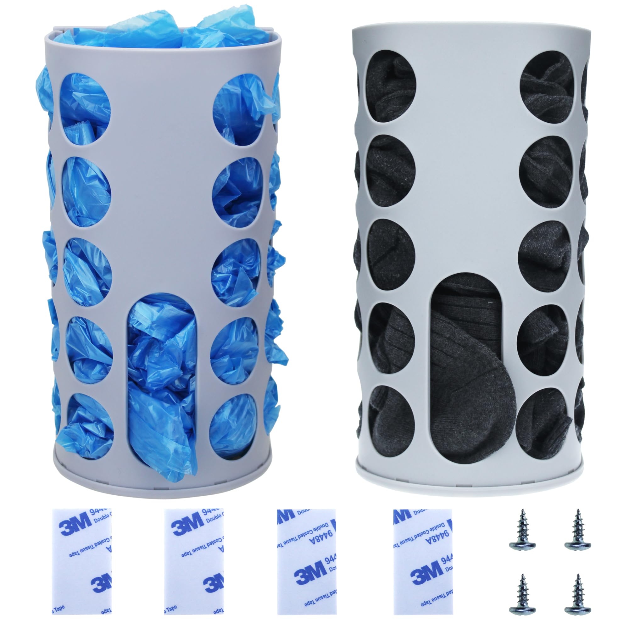 Plastic Bag Holder (2Sets/Pack) Grocery Bag Holder Good For Storing Plastic Bags Under The Sink,Wall-Mounted Space-Saving Sock O