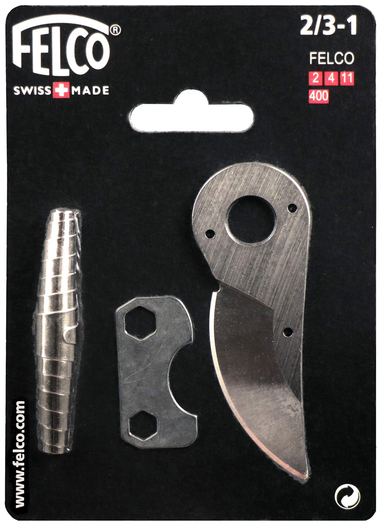 Felco Hand Pruner Replacement Kit (2/3-1) - Spare Blade, Spring, & Adjustment Key For Garden Shears & Clippers