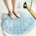 SWAROOP MART AntiSlip Round Shower Mat with Suction Cups and Micro Bristles, Foot Massage Bath Mat for Bathroom Safety, NonSli