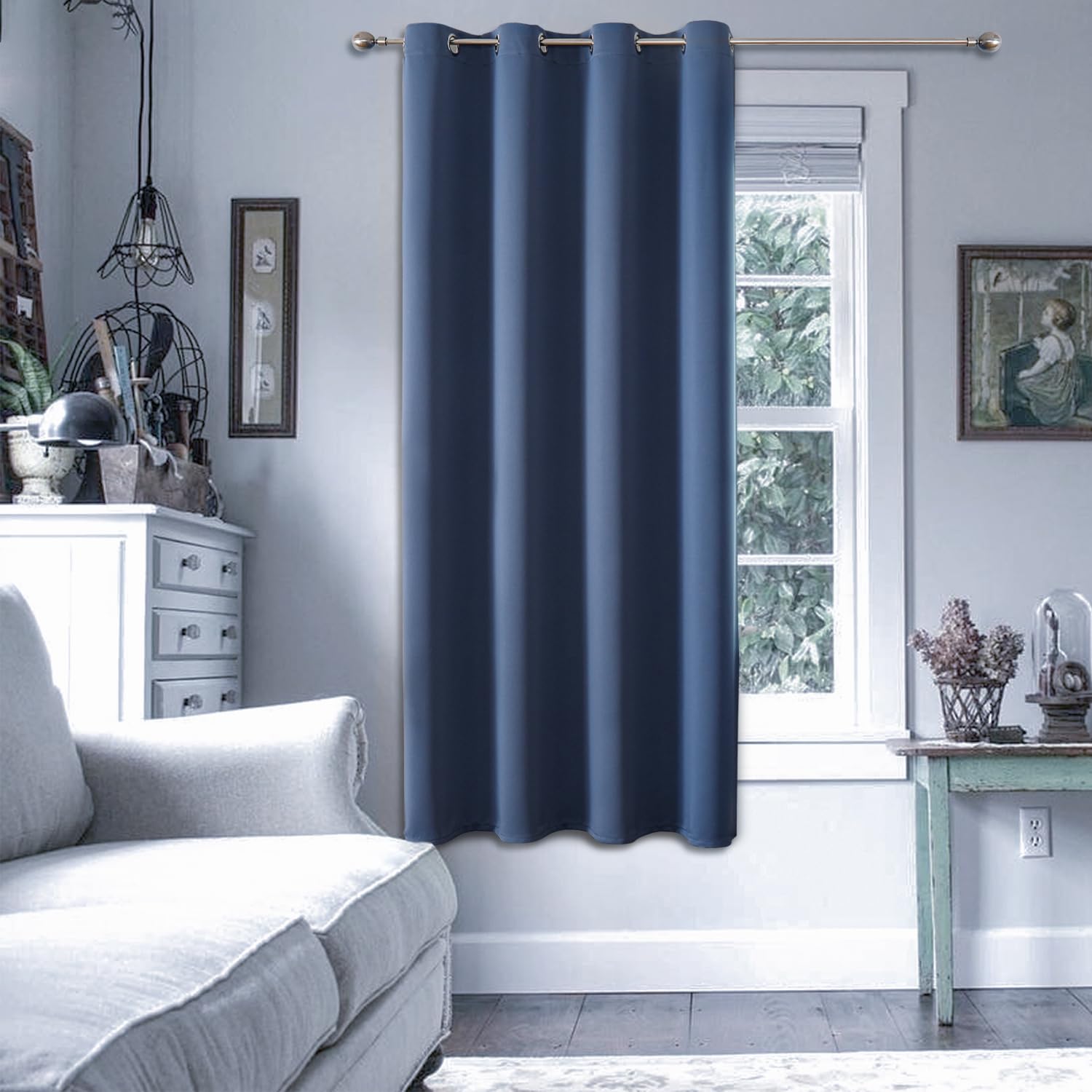 Chrisdowa Grommet Blackout Curtains For Bedroom - Thermal Insulated Room Darkening Curtains For Living Room (1 Panel Set, Stone