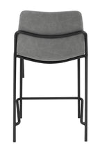 Coaster Home Furnishings Solid Back Upholstered Counter Height Stools Grey and Black (Set of 2) (183452)