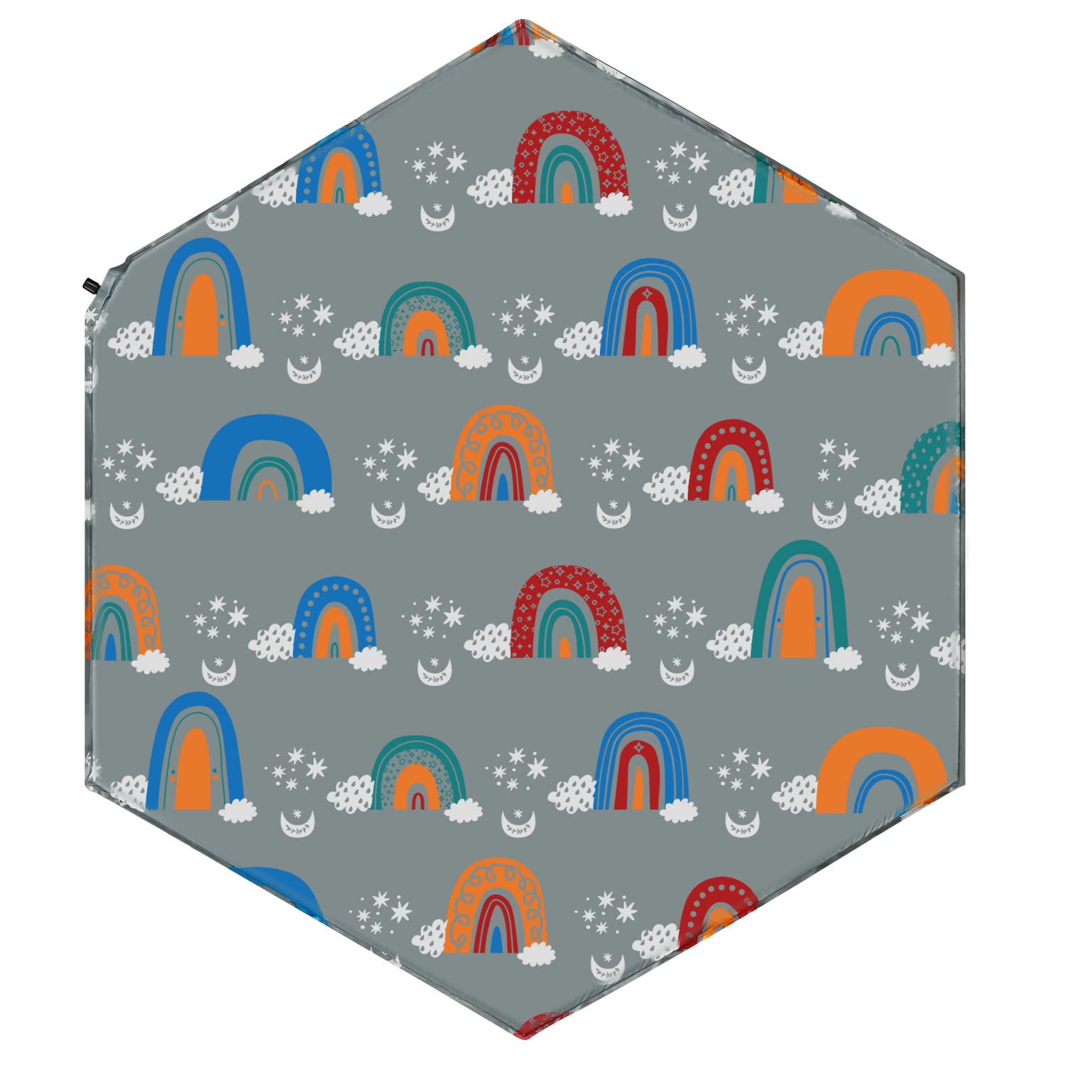 Hoybell Hexagon Playpen Mat, Compatible With Pop 'N Go Baby Playpen, 59 Inch Self Inflating Mattress Pad, Baby Play Mat, Portabl