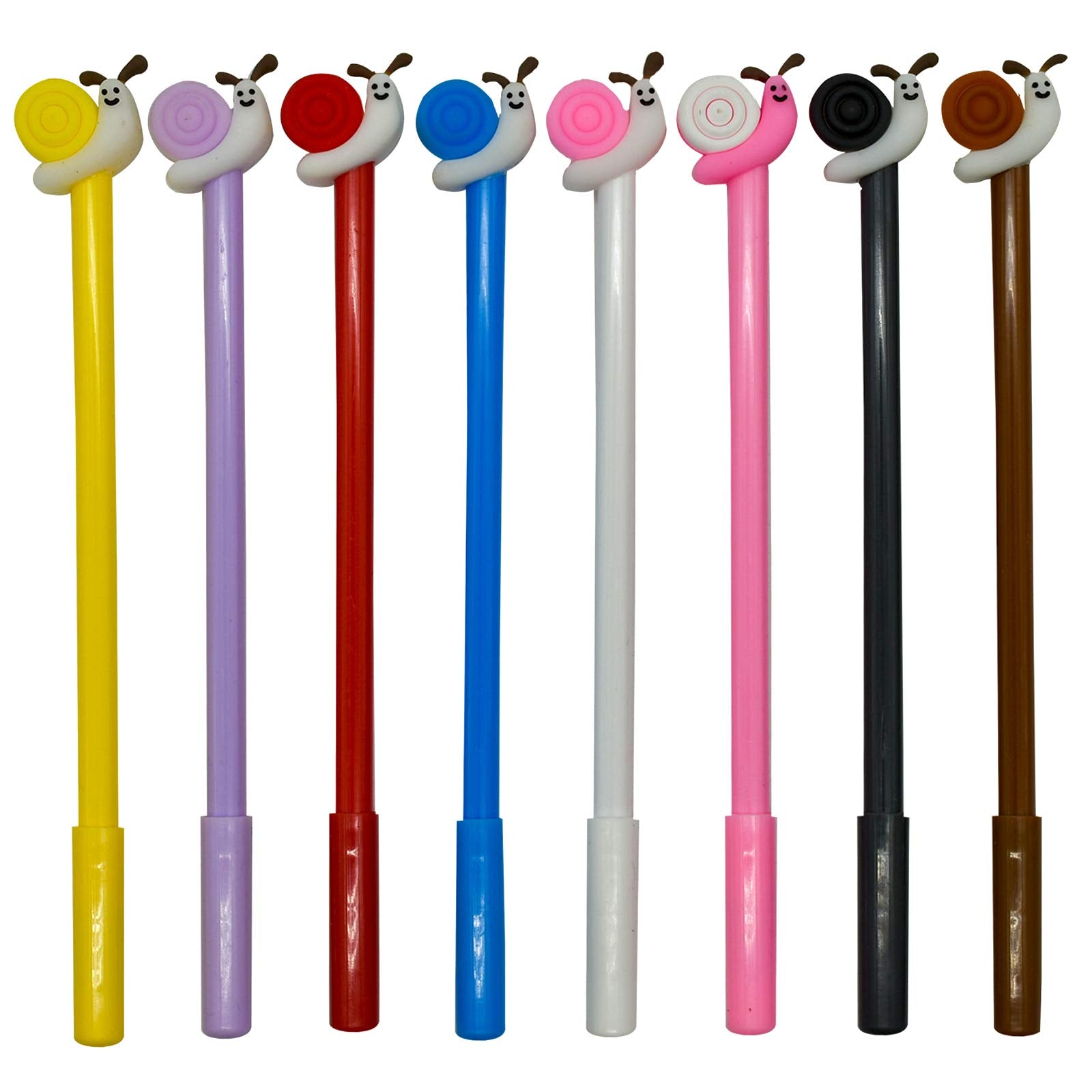 Maydahui 16Pcs Snail Shape Rollerball Pens Cute Cartoon Animal Pen Funny Fashion Black Gel Ink For Party School Student(Colors R