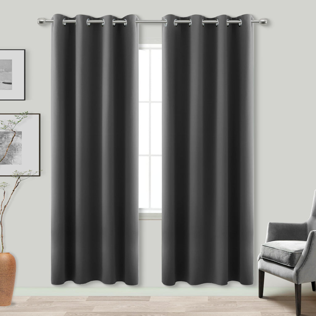 Koufall 78 Inch Curtains Long,Blackout Closet Door Curtain Without Door,Insulated Thermal Black Out Pleated Curtains Alternative To Accordion Door