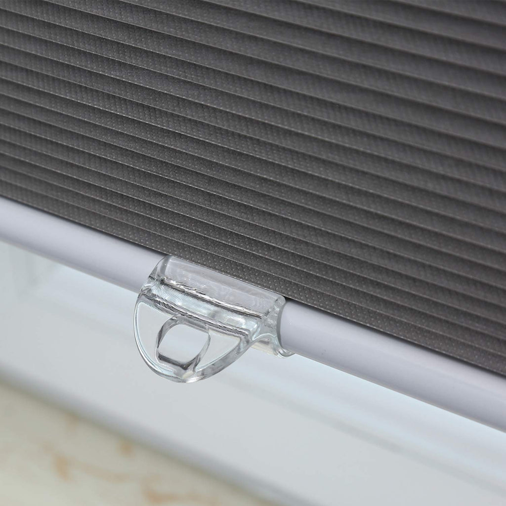 Cellular Shades Cordless Blackout Honeycomb Blinds Fabric Window Shades 33'' W X 38'' H, Cool Silver(Blackout)