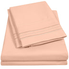 1500 Supreme Collection Twin Xl Sheet Sets Peach - 3 Piece Bed Sheets And Pillowcase Set For Twin Xl Mattress - Extra Soft, Elas