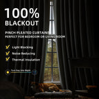 Chrisdowa Blackout Curtains 108 Inches Long For Bedroom Linen Curtains With Liner 100% Complete Black Out Full Light Blocking En