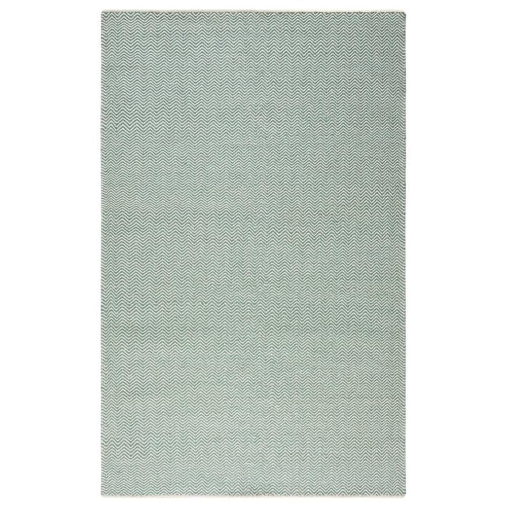 Rizzy Home | Tw2927 | Twist Collection | Wool Area Rug | 9' X 12' | Green/Off White Chevron