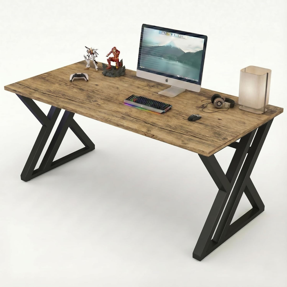 TEKAVO Jimmy Study Table for Home & Office | Computer Table for Home pc | Wooden Gaming Workstation Desk with Heavy Duty Metal |