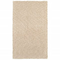 HomeRoots Polyester 3’ x 5’ Modern Soft Tan Indoor Area Rug