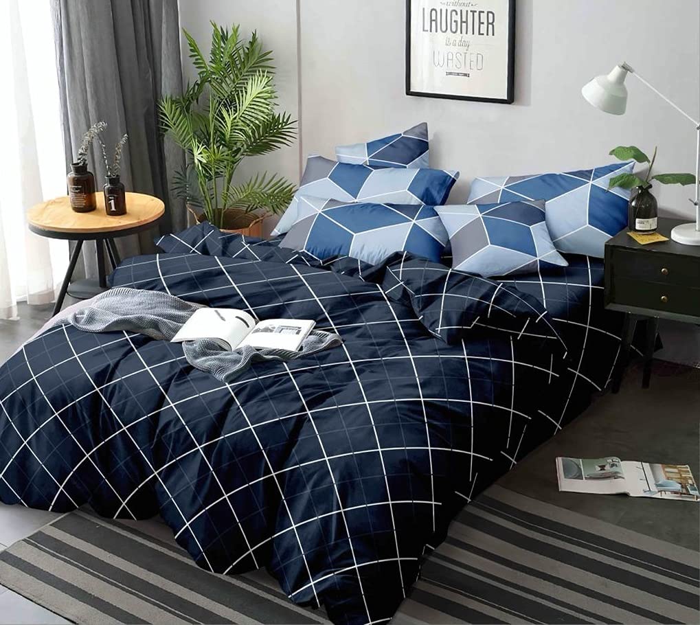The Home Style 350Tc Super Soft Glace Cotton King Size Double Bed Ac Comforter Ll Blanket Ll Duvet For All Weathers/Seasons_Navy
