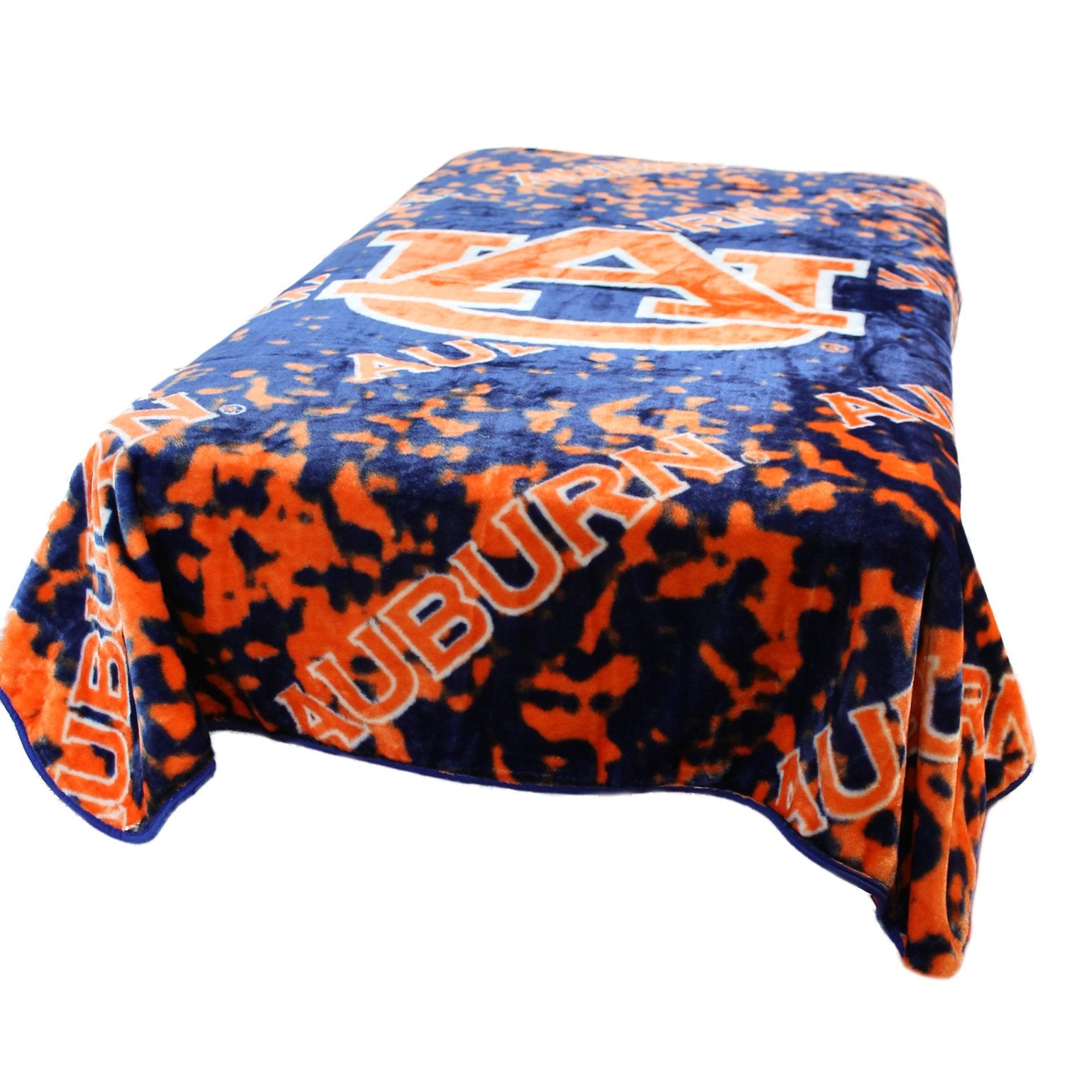 College Covers Everything Comfy Auburn Tigers Soft And Warm Huge Raschel Throw Blanket, 86' X 63'