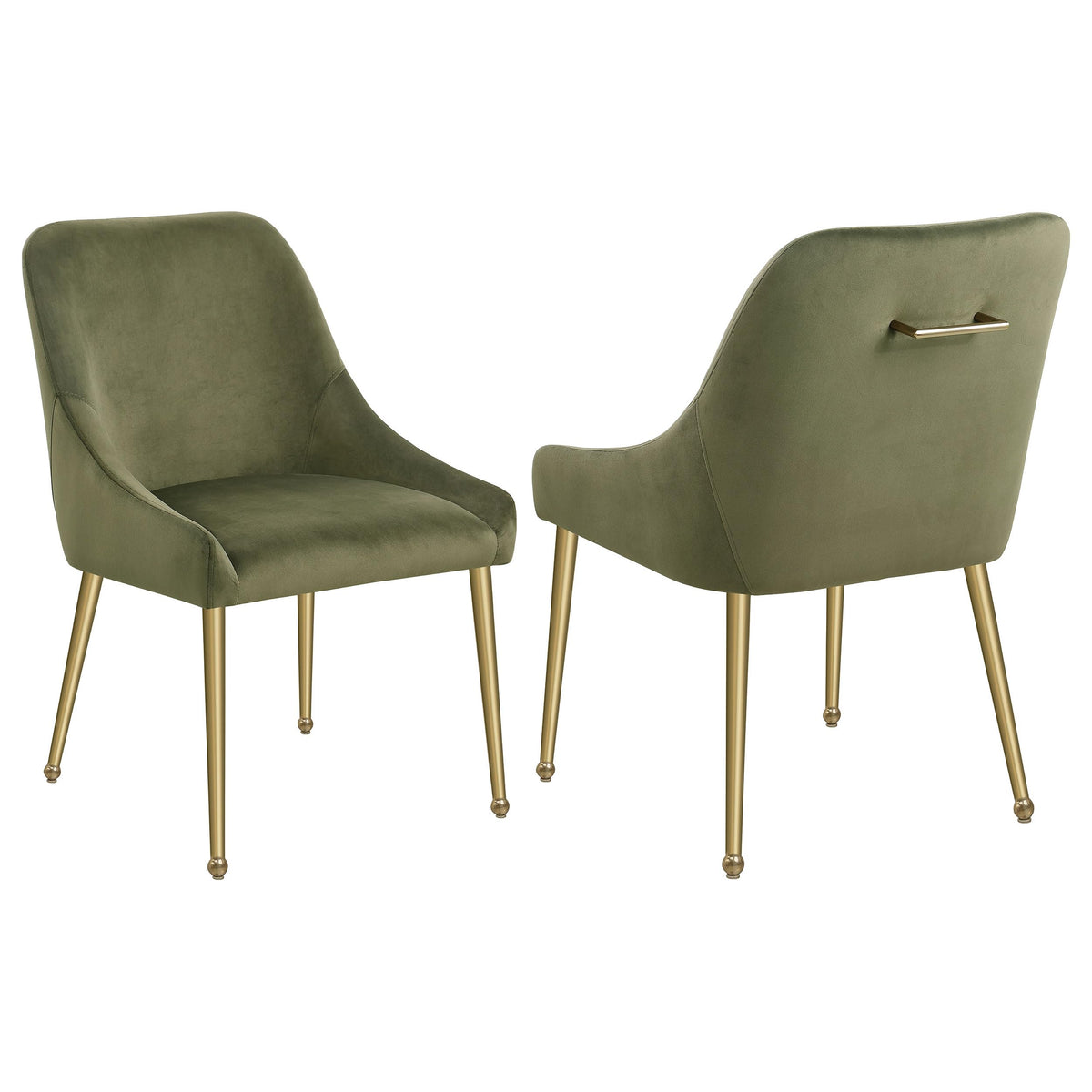 Coaster Home Furnishings Mayette Upholstered Dining Side Chair Olive (Set of 2)