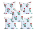 Pinkparrot Cotton Multi Colour Throw Pillow Covers/Cushion Covers (16X16 Inches)  Set Of 5 Pcs
