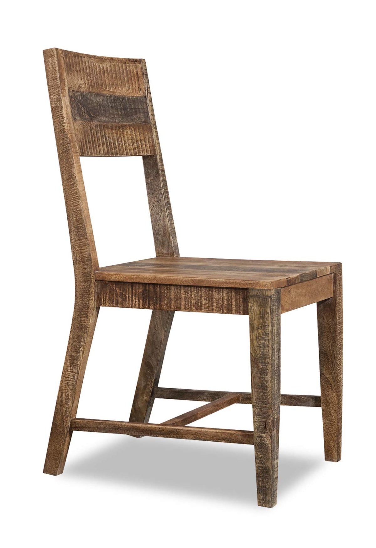 HomeRoots Set of 2 Solid Mango Wood Dining Chairs