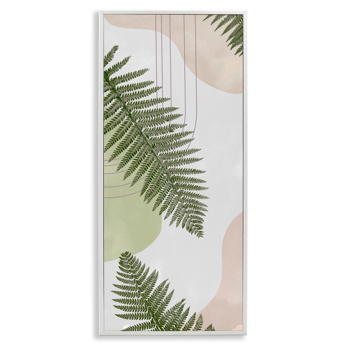 Stupell Industries Pastel Shapes Fern Sprouts Giclee Framed Wall Art, Design by Ziwei Li