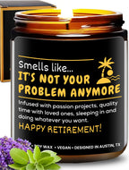 Retirement Candle, Best Retirement Gifts for Women & Men, Happy Retirement Gifts for Coworker, Gift-Ready