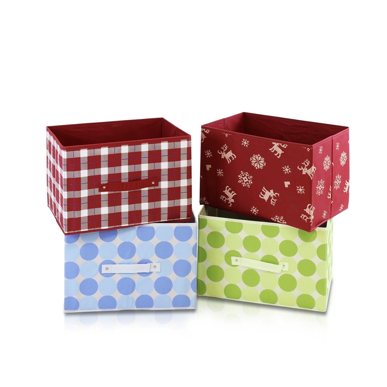 Furinno Laci 11144Gr Non-Woven Fabric Soft Storage Organizer, Dot Design, Green