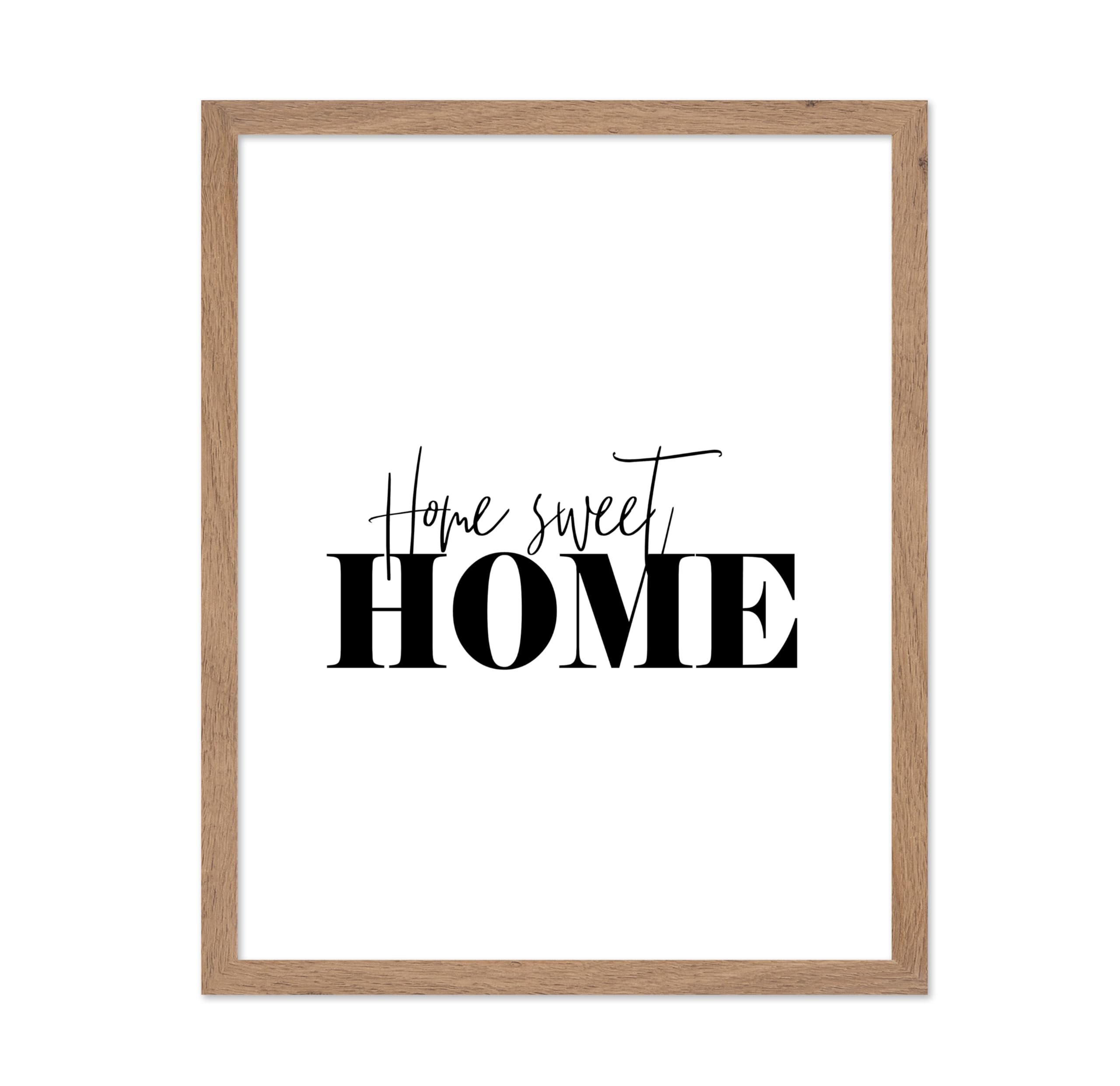 Poster Master Typography Poster - Quote Print - Home Sweet Home, Modern, Minimal, Peaceful, Warm, Safe - Gift for Family, Friend