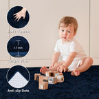 Larhom Fluffy Shag Area Rug For Bedroom Living Room, 5X8 Ft Navy Blue Fuzzy Plush Rugs For Kids Girls Boys Room, Nursery Dorm Ro