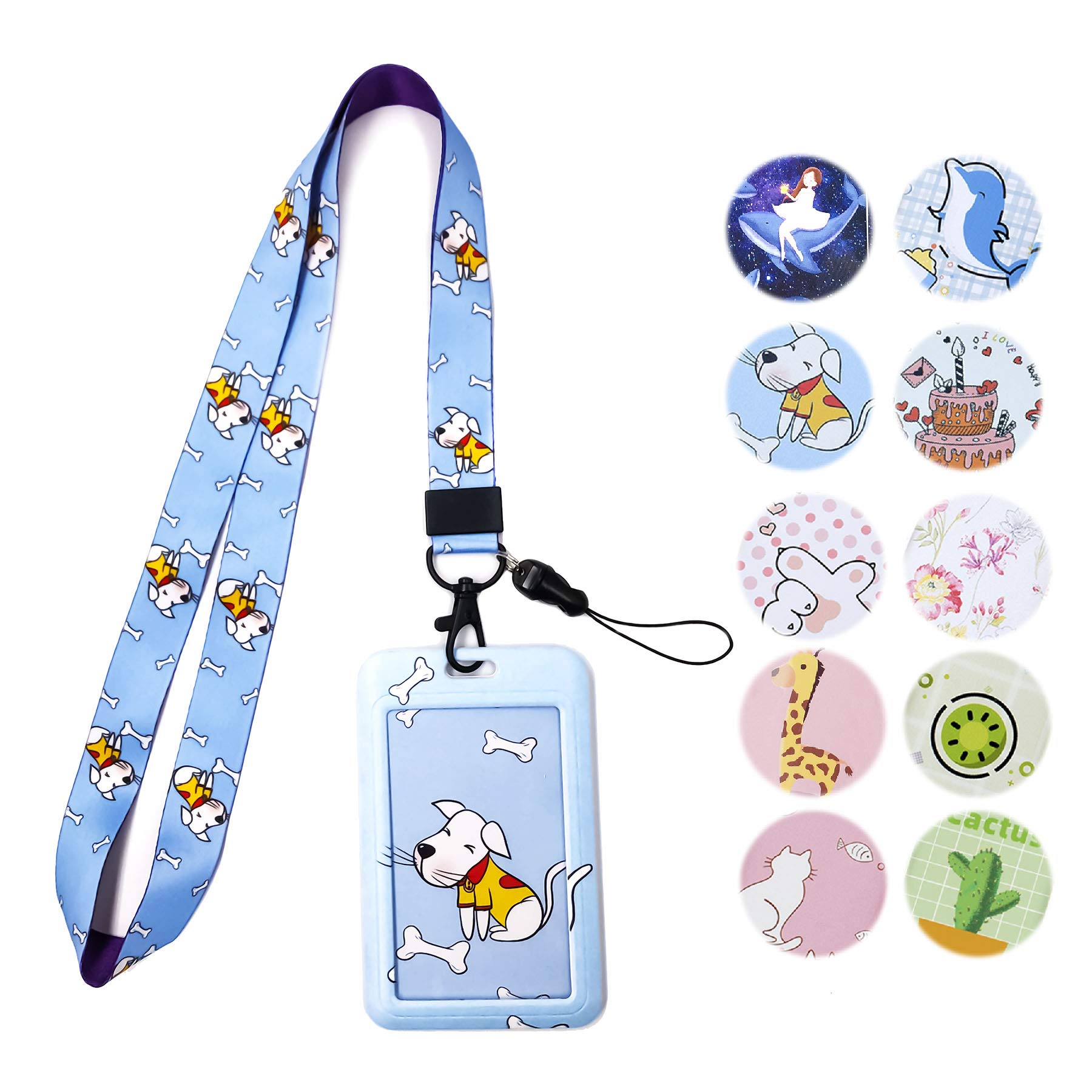 Jineasy Id Cute Lanyard With Id Badge Holder For Women Kids (Little Dog)