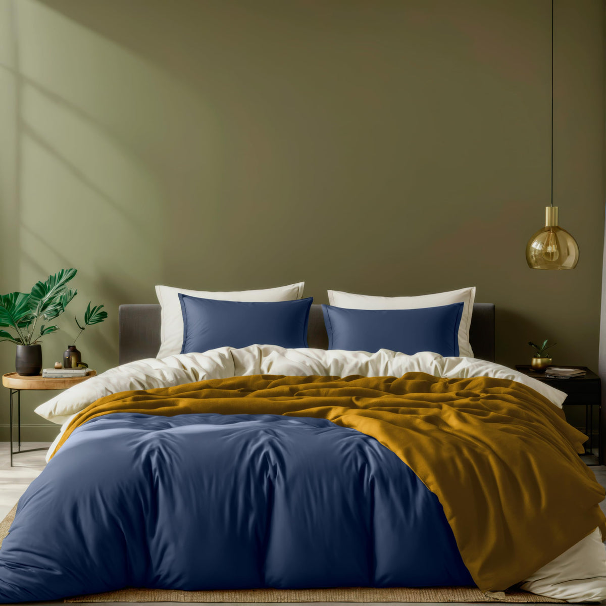 White Classic Navy Duvet Cover Queen Size, Microfiber Duvet Cover With Zipper, Duvet Cover Set Of 1 Down Comforter Cover With 2