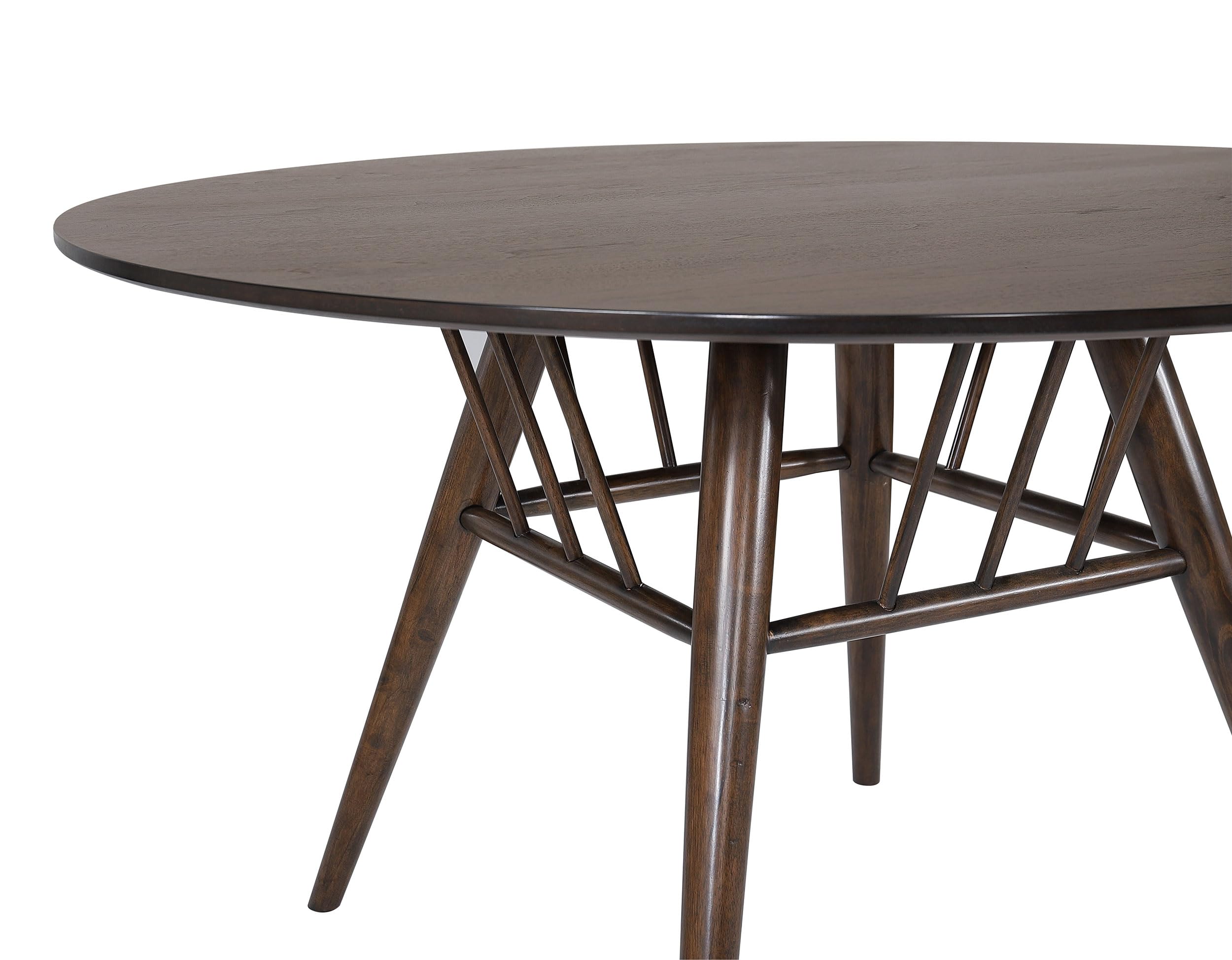 Coaster Home Furnishings Everton Round 53-inch Wood Dining Table Dark Walnut