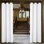 Nicetown Curtains & Drapes For Door Tapestry, 120 Inches Long Door Curtains For Bathroom Pantry Bedroom Closet (White, 1 Panel, 5Ft Wide X 10Ft Long)