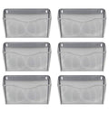 Easypag Wall Mount File Holder Mesh 6 Pack Single Pocket Hanging File Organizer Magzine Folder Basket Paper Rack For Office And