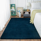Przemy Washable Area Rug For Bedroom Living Room, 4X6 Feet Navy Blue Memory Foam Rugs, Super Soft Modern Indoor Carpet For Kids