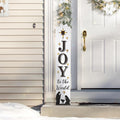 Glitzhome 42' H Lighted Wooden Nativity Porch Sign, Decorative Joy Hanging Plaque For Christmas, Farmhouse Xmas Nativity Porch