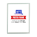 M&T Displays Silver 20x30 Poster Frame 1 inch Aluminum Profile Front Loading Wall Mounting Snap Frame Display for Picture, Docum