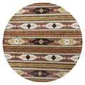 Rizzy Home Alora Decor Ryder 10' Round Tribal Multi/Brown/Blue/Gold/Khaki Hand-Tufted Rug