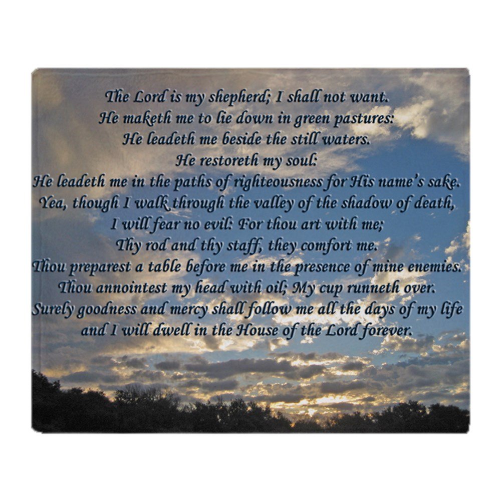 Cafepress Beautiful Psalm 23 Super Soft Fleece Plush Throw Blanket, 60'X50'