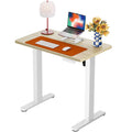 ErGear Height Adjustable Electric Standing Desk, 32 x 19 Inches Sit Stand up Desk, Memory Computer Home Office Desk, Natural