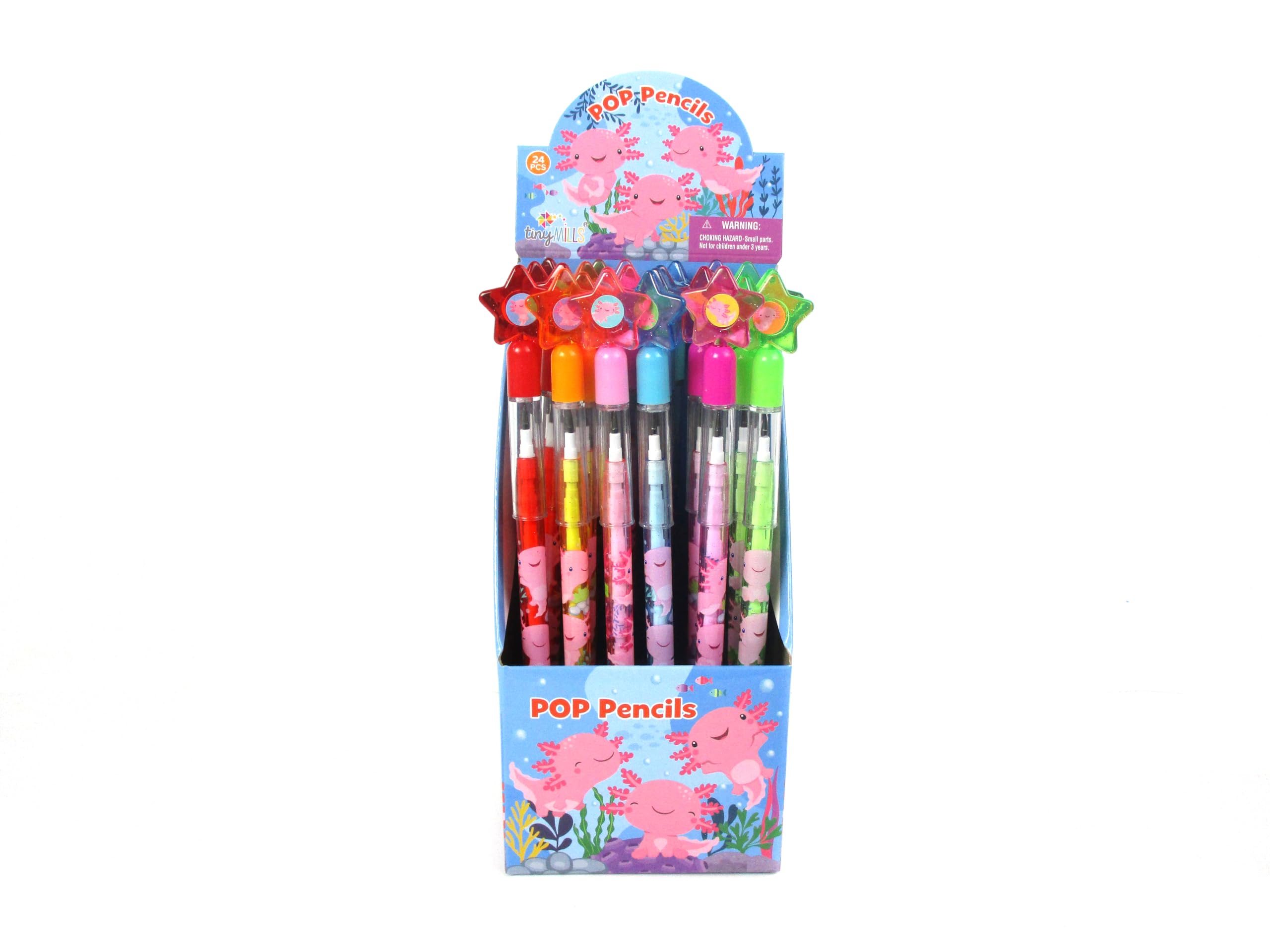 Tinymills Axolotl Stackable Point Pencils